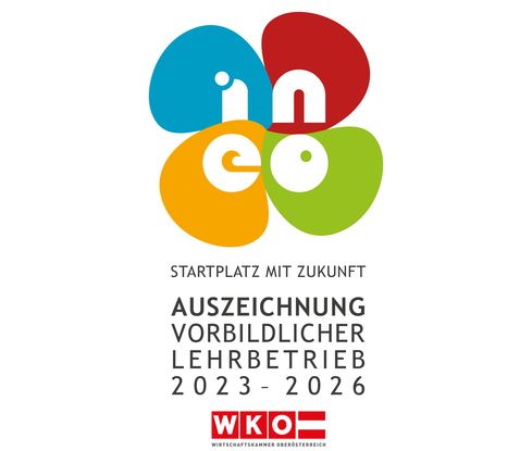 Gütesiegel INEO - Auszeichnung als vorbildlicher Lehrbetrieb 2023-2026 | © WKO