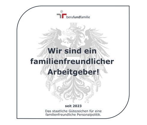 Gütesiegel Beruf und Familie für familienfreundliche Arbeitgeber | © Familie & Beruf Management GmbH